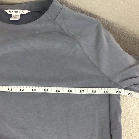 VGUC Athleta Seasoft Scoop Neck Bluish gray Sweatshirt Women’s Small - Picture 12 of 13